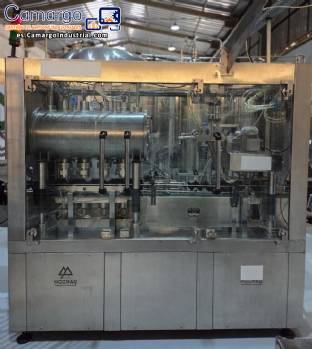 L�nea para llenado de latas de bebidas carbonatadas con gas, 1.000 latas por hora.