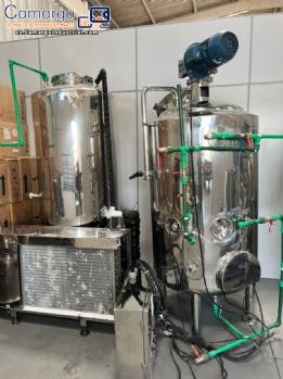 Reactor de tanque de mezcla encamisado con tanque de enfriamiento de 300 litros