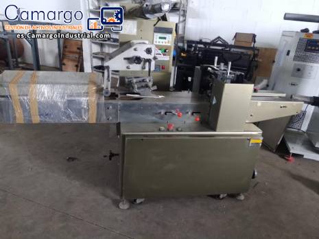 M�quina envasadora Flow Pack de acero inoxidable