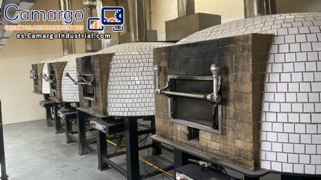 Horno rotatorio para pizza a gas y le�a Fornoflex Rotante Flex