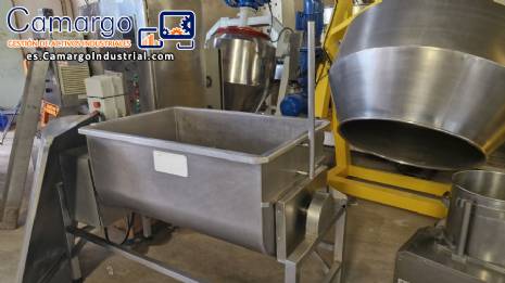 Mezclador de paletas homogeneizador de carne de acero inoxidable Seleto de 210 litros