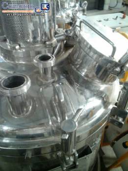 Reactor de 140 litros con agitador y homogeneizador acero inoxidable 316 L Inoxil