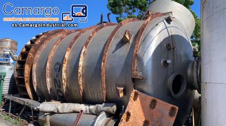 Tanque de acero inoxidable, tipo cristalizador, 70.000 litros