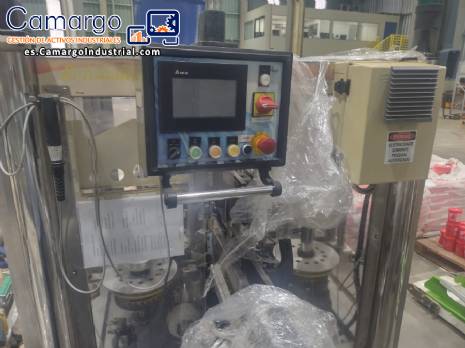Etiquetadora automtica de acero inoxidable con dos cabezales para etiquetas autoadhesivas Narita