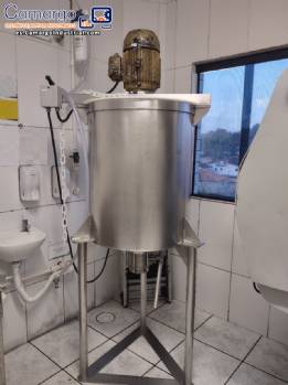 Tanque de mezcla de acero inoxidable para agitacin de emulsificacin.