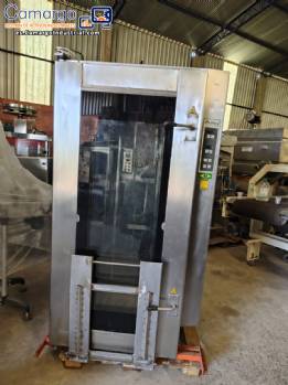 Horno turbo programable de acero inoxidable, alimentado por gas.
