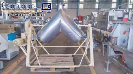 Mezclador en V de acero inoxidable de 200 litros