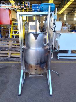Olla de gas con camisa basculante de acero inoxidable de 100 litros