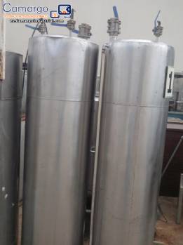tanque volum�trico con v�lvula de acero inoxidable de 3