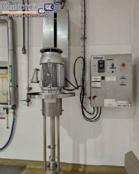 Mezclador agitador de turbina de acero inoxidable, 25 HP