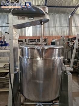 Tanque mezclador basculante de acero inoxidable de Alic Imarvil, 100 litros.