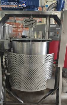 Tanque mezclador basculante de acero inoxidable, accionado por gas, de 300 litros.