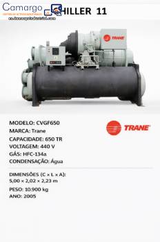 Enfriadora industrial refrigerada por agua Trane 650 TR