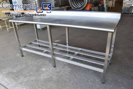 Mesa de acero inoxidable 700 mm x 2000 mm Euro Formas