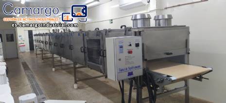T�nel de enfriamiento de chocolate JAF Inox de 14 metros