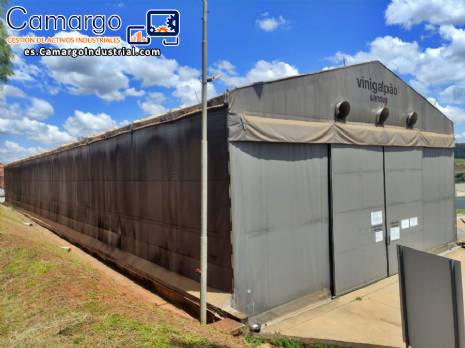 Almacén de lona Sansuy con estructura metálica de acero al carbono. Almacén de lona Sansuy con estructura metálica de acero al carbono.