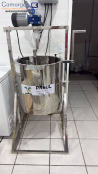 Olla de acero inoxidable con calentamiento a gas y eléctrico, PRSUL 80 litros, para dulces y lácteos. Olla de acero inoxidable con calentamiento a gas y eléctrico, PRSUL 80 litros, para dulces y lácteos.
